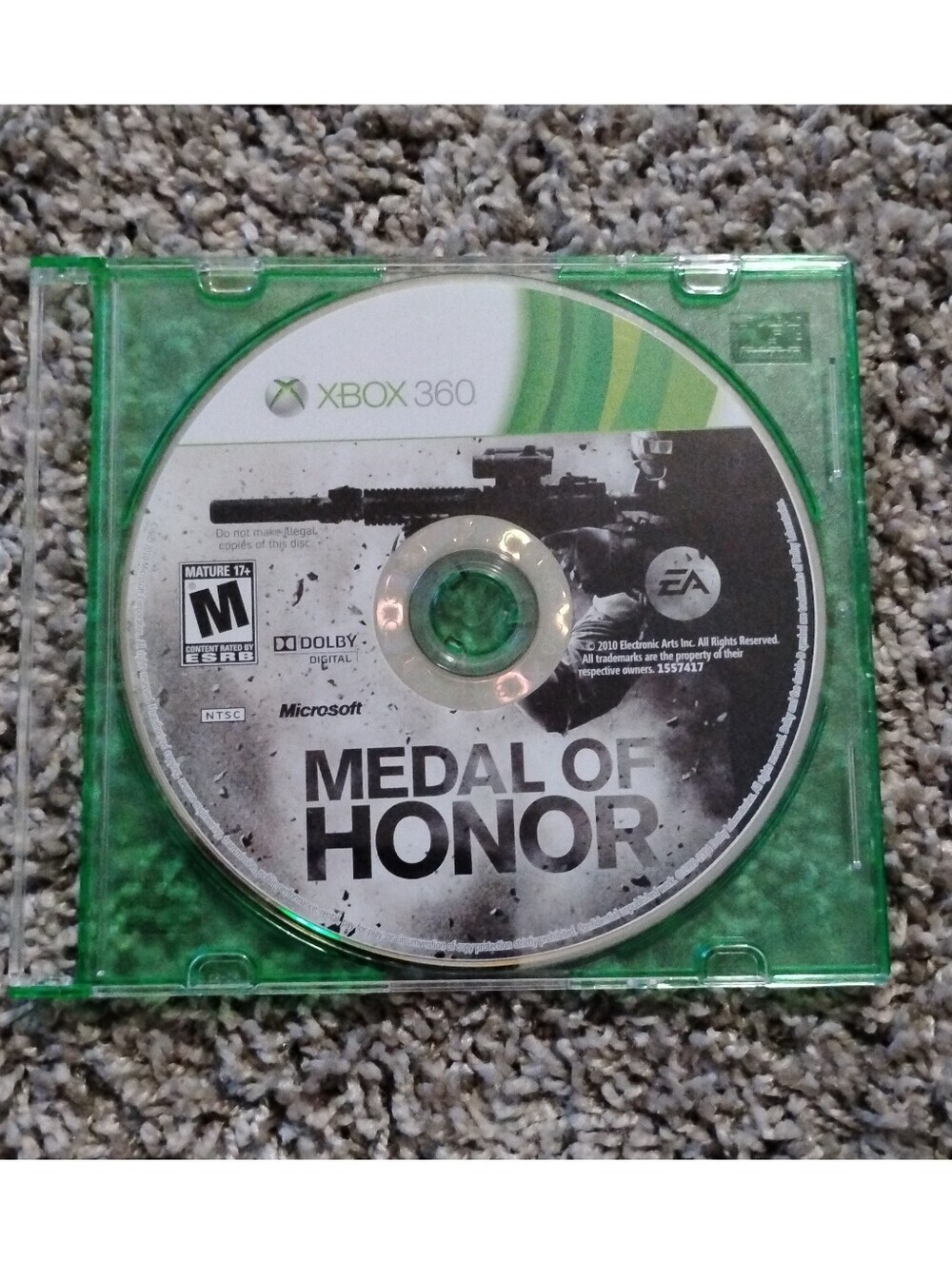 Medal of Honor (Xbox 360, 2010) - Game Disc Only w/ Protective Jewel Case